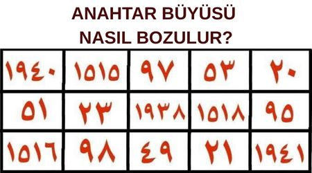 Anahtar Büyüsü Nasıl Bozulur